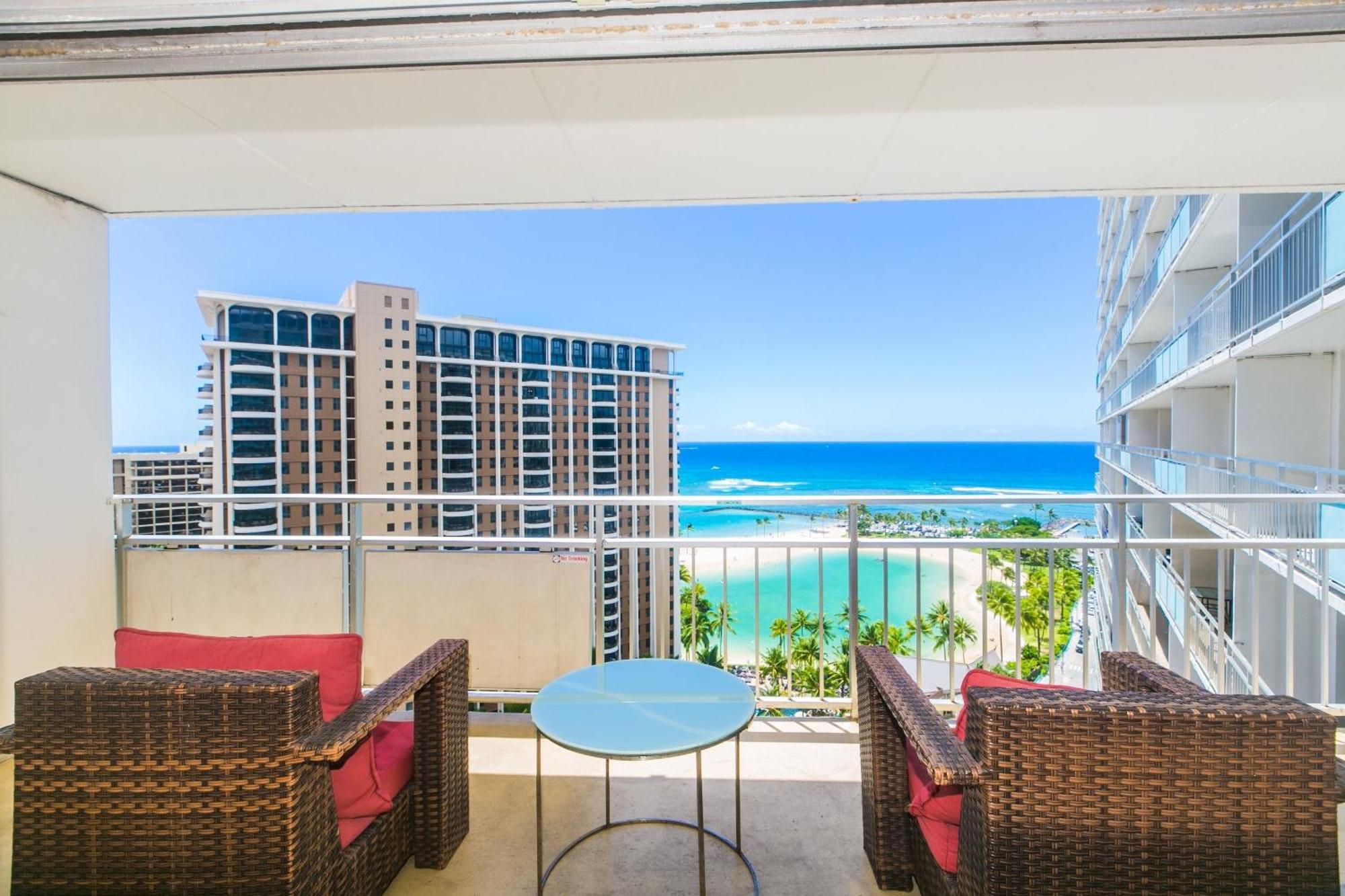 Ilikai Tower One Bedroom Lagoon View Waikiki Condos With Lanai & Free Wifi Honolulu Cameră foto